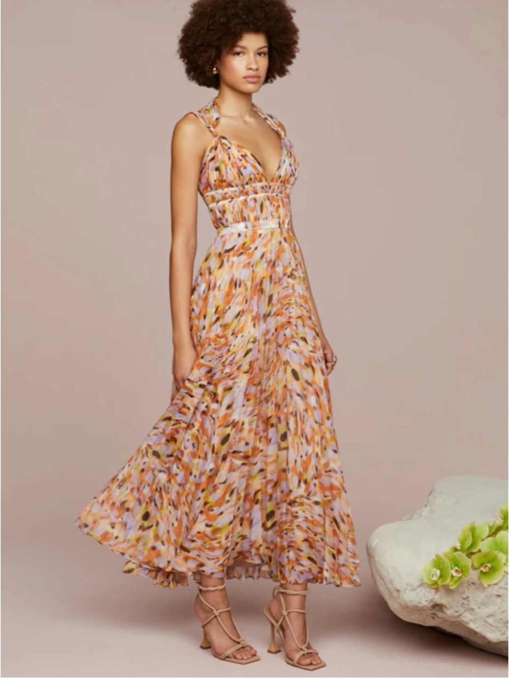 AMUR Neve Pleated Chiffon Maxi Dress
Sustainable Luxury Garden Cocktail Party 12